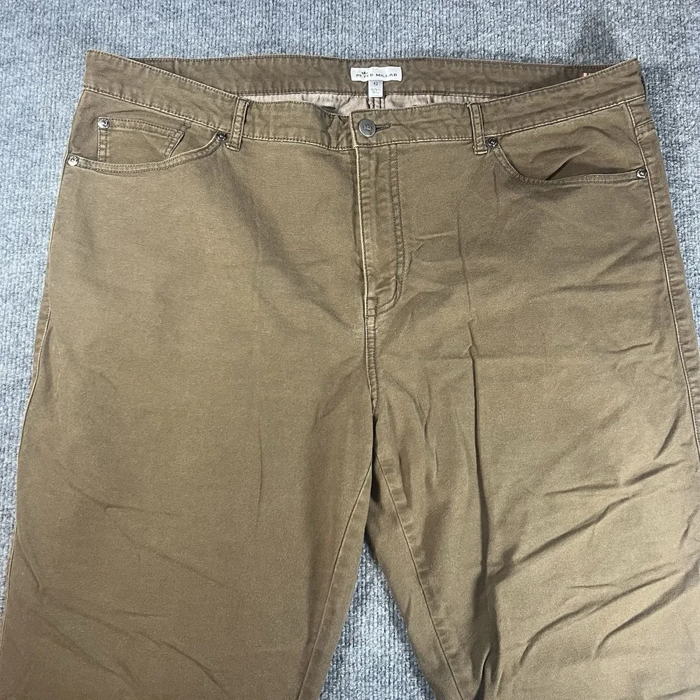 Peter Millar 5-Pocket‎ Pants Men 42 x 30 Brown Stretch Crown Vintage Canvas